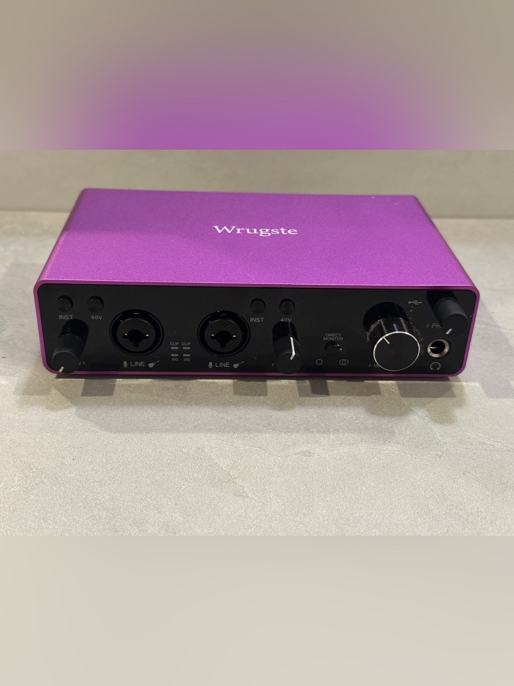 Wrugste USB Audio Interface +48v No Cords Pre Owned Purple